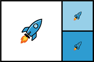Simple Rocket Launch Vector Icon, a Technology Illustration by quadrazo