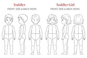 Toddler Fashion Croquis Bundle, a Person Illustration by Shorena Fashion Draws (Thumbnail 3 of 13)