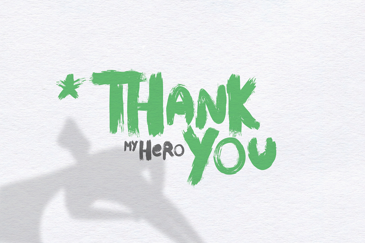 Hero — hand drawn font preview 7