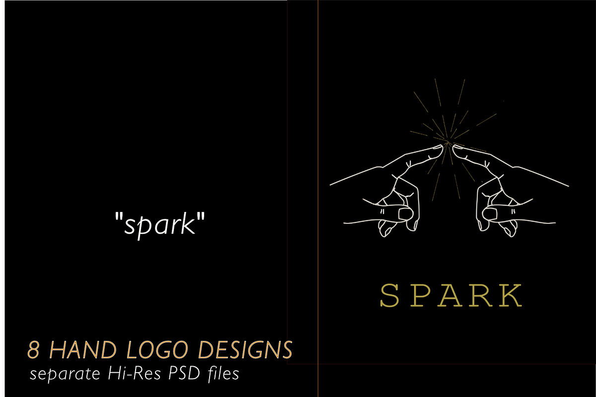 Hand Logo Design Set, an Illustration by CC CREATIVE CO