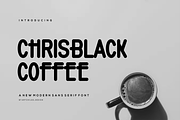 Chrisblack Coffee - Font, a Sans Serif Font by artchiles_design (Thumbnail 1 of 5)