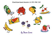 Funny Sunny Kawaii Collection, a Food Illustration by Decor Lines (Thumbnail 3 of 10)