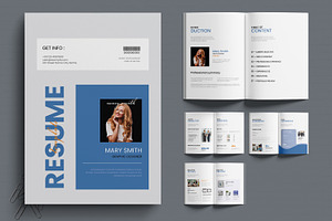 Resume Portfolio Booklet Layout, a Stationery Template by MightyDesign