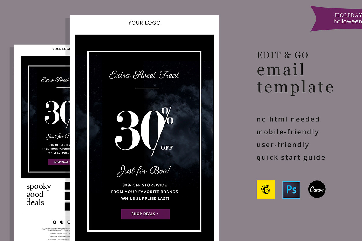 Halloween Email Template, an Email Template by Edit & Go Templates (Photo 1 of 4)