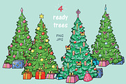 Xmas Cats: clip-art, patterns, cards, an Illustration by Zooza Art (Thumbnail 4 of 11)
