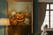Elegant Gold Floral Halloween Print, a Background Graphic by Floraphoria (Thumbnail 6 of 7)