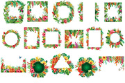 Tropical Frames and Borders, a Seasonal Illustration by ViktoriaARTprint (Thumbnail 2 of 8)
