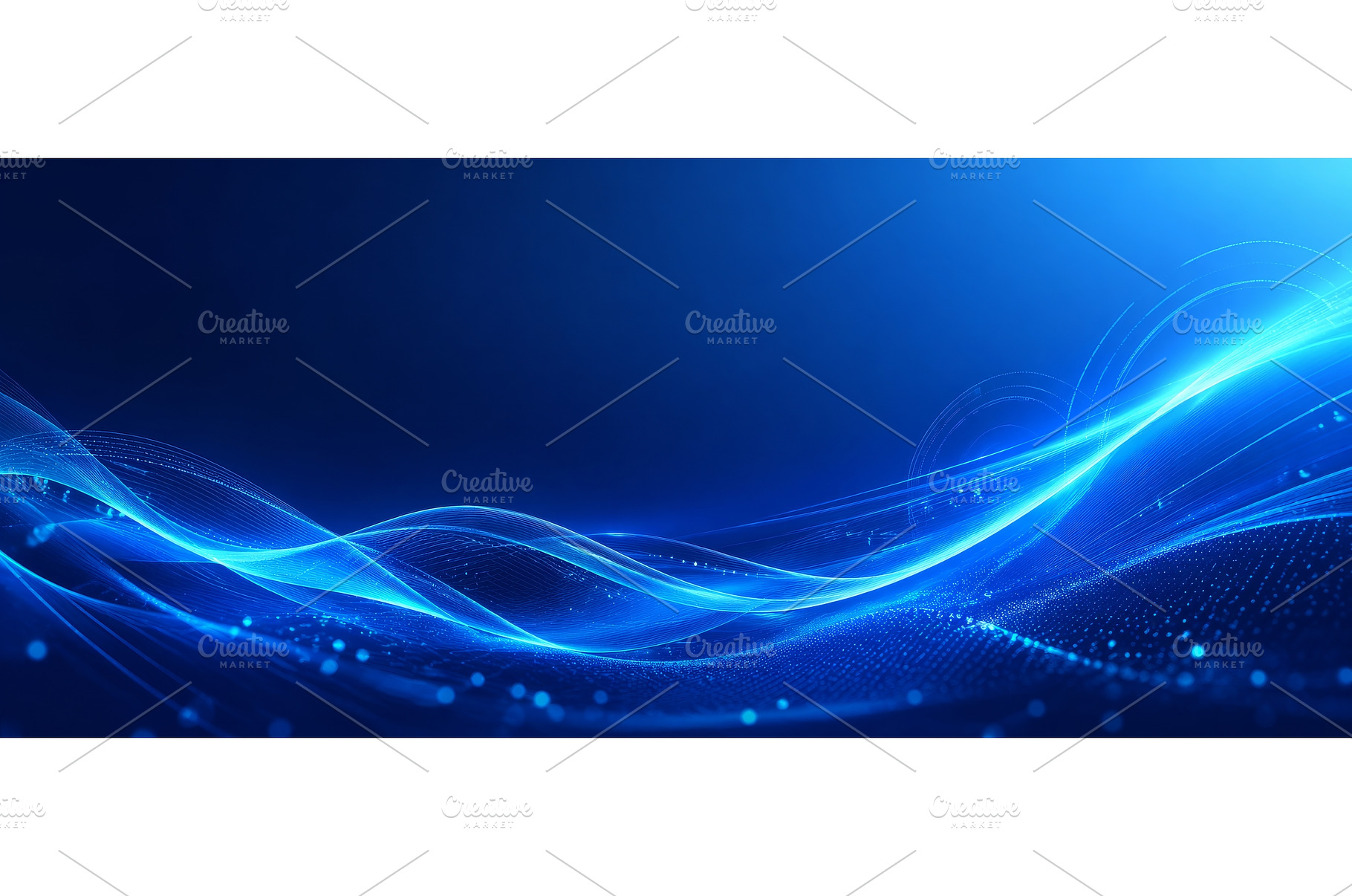 Beautiful blue light wave background, an Abstract Photo by ZinetroN