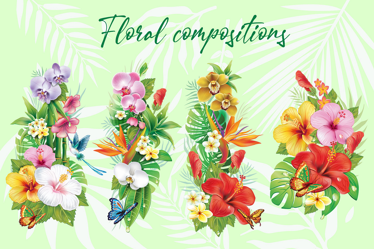 Tropical Flowers, an Illustration by ViktoriaARTprint (Photo 6 of 10)