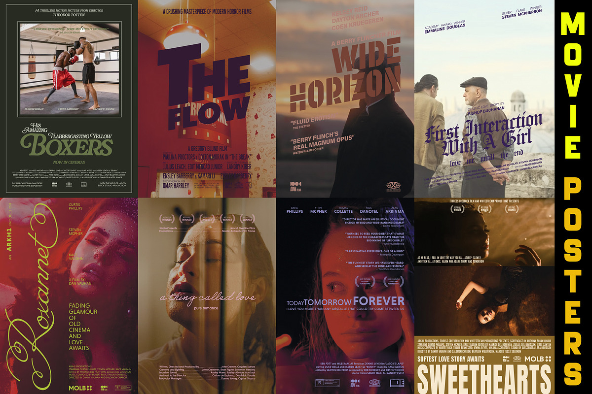 Movie Poster Photoshop Templates, a Social Media Template by Chipshpow Graphics (Photo 9 of 10)