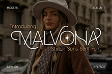 Malvona Stylish Sans Serif Font