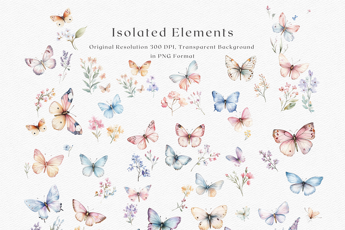 Butterflies Whimsical Spring, a Decorative Illustration by ThaismotaCreativeCo (Photo 2 of 7)