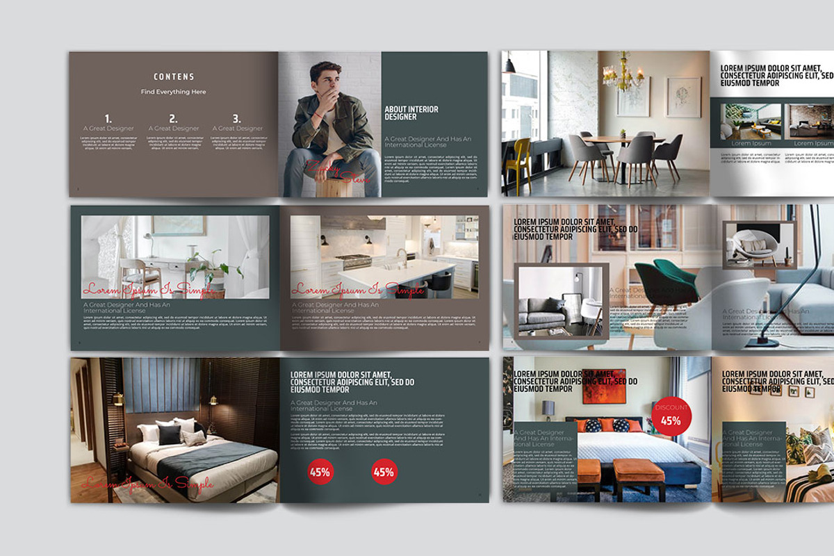 A4 Interiors Landscape Brochure Temp, a Brochure Template by TypeMakers (Photo 6 of 6)