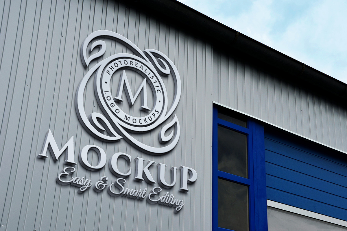 Logo Mockup 3D Metallic Sign, a Product Mockup by Smart Works