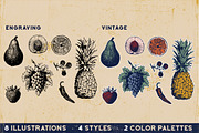 Vintage Fruit Salad, a Graphic by Designed by Monkeys (Thumbnail 2 of 5)