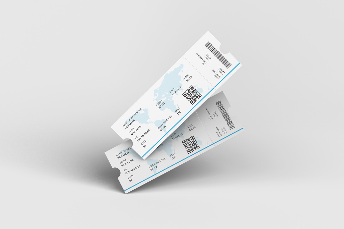 Realistic Ticket Mockup, a Print Template by ianmikraz (Photo 2 of 4)