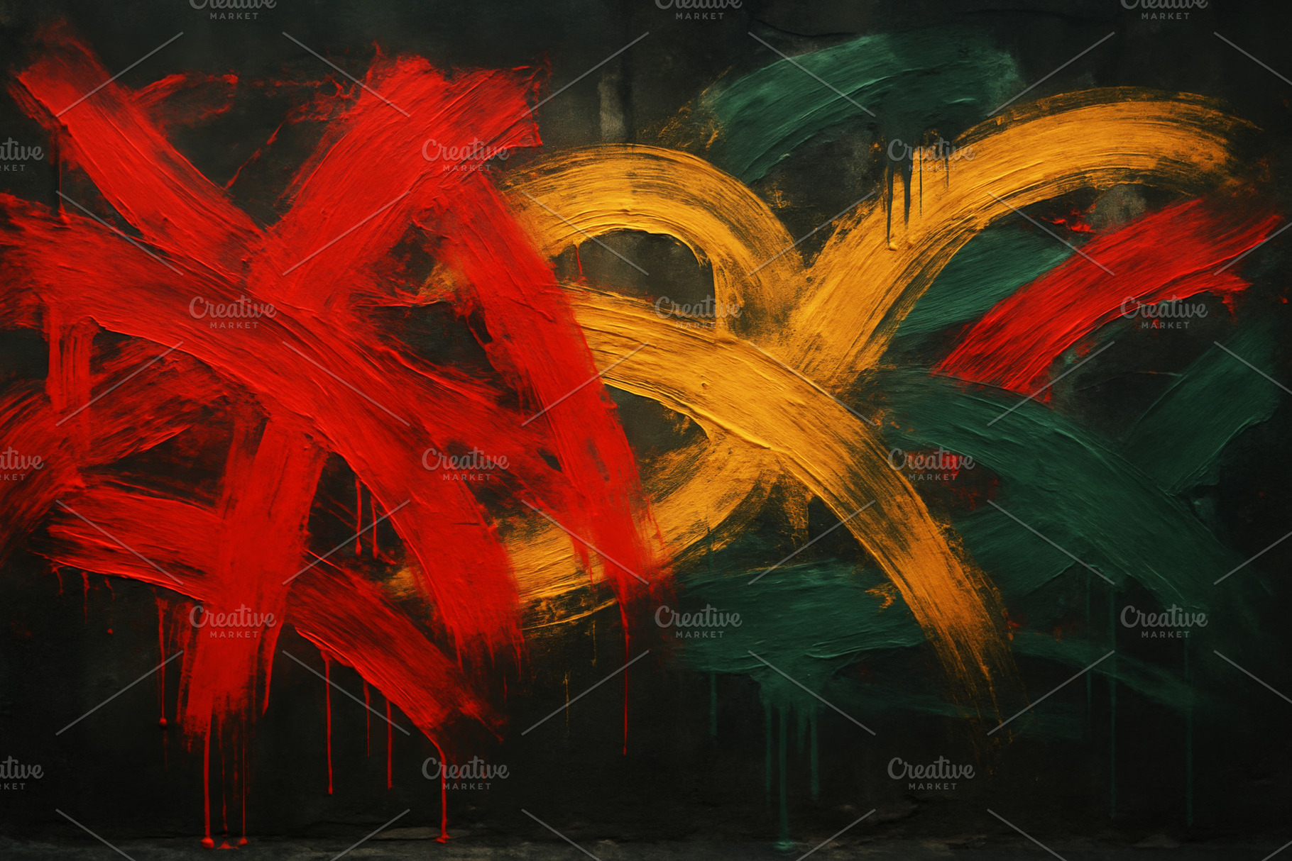 Abstract vibrant painting featuring, a Photo by Dvoevnore photos