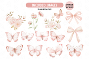 Watercolor Pink Butterfly Clipart, an Illustration by TatiMockup (Thumbnail 3 of 4)