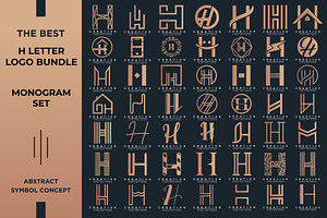 Letter H Logo Bundle Monogram Set