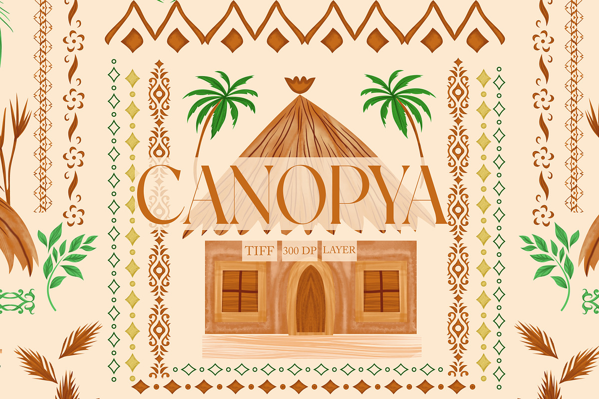 CANOPYA Village Seamless Pattern, a Pattern Graphic by Fabrivo (Photo 1 of 10)