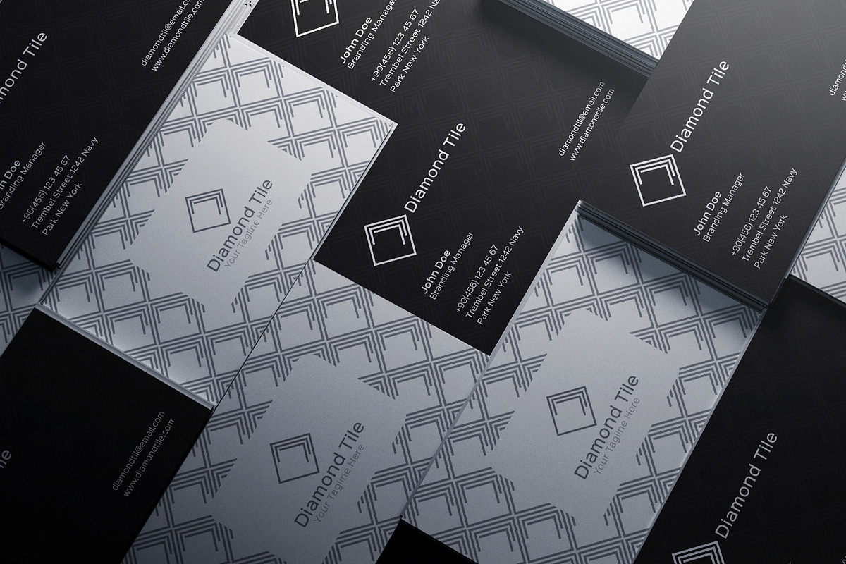 Simple Business Card With Pattern, a Business Card Template by Shahjhan (Photo 1 of 2)