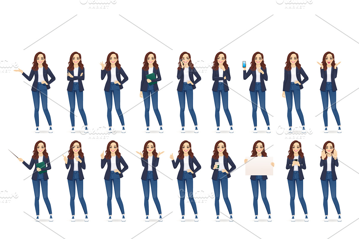 Business woman bundle, a Work Illustration by Volha Hlinskaya (Photo 2 of 8)