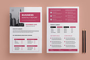 Business Monthly Report Template, a Flyer Template by MightyDesign (Thumbnail 1 of 8)