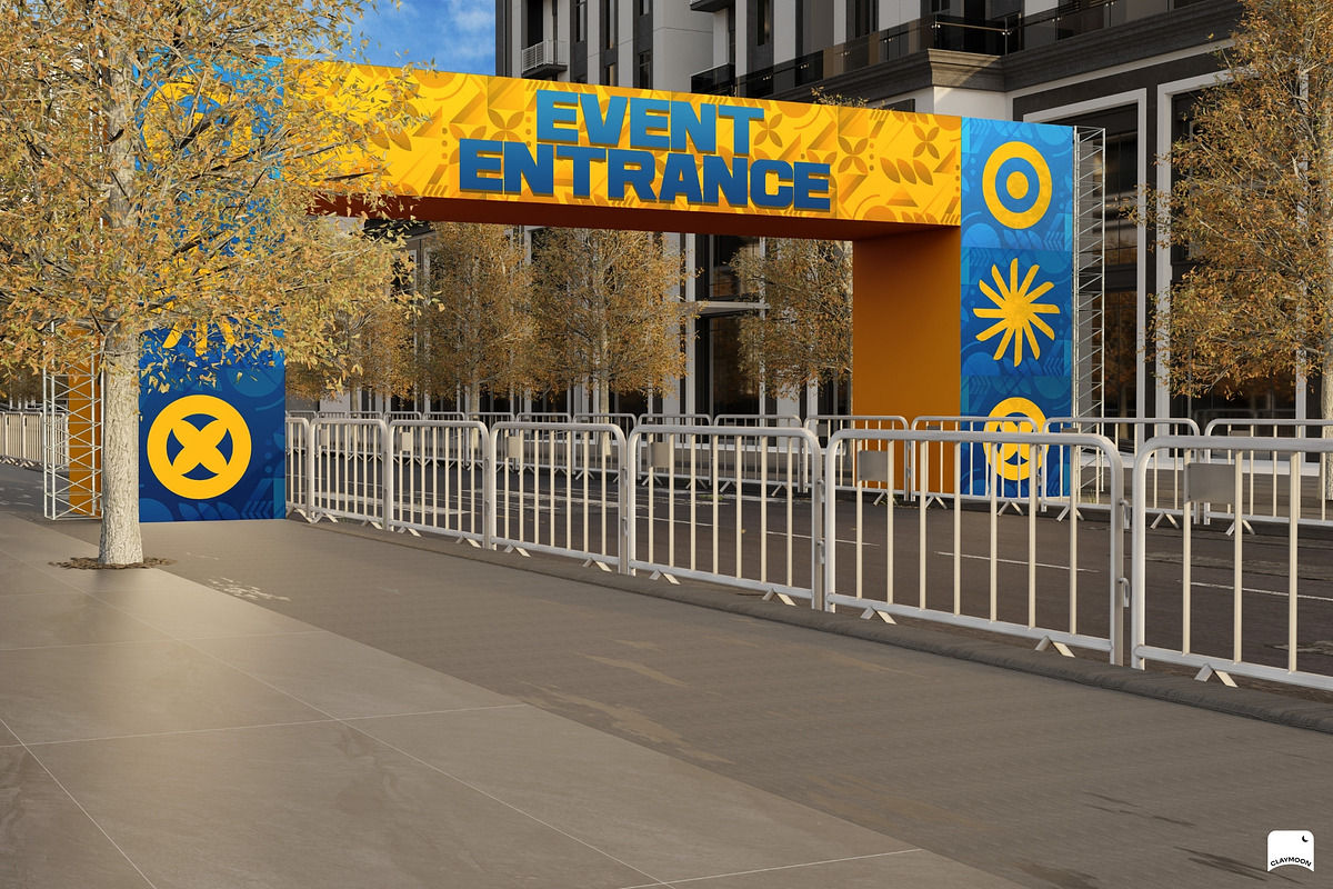 Arch Gate Event Mockup, an Advertising Mockup by Claymoon Lab (Photo 4 of 13)