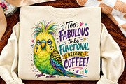 Too Fabulous Funny Parakeet Coffee, a Seasonal Illustration by Canvas Craft (Thumbnail 4 of 6)