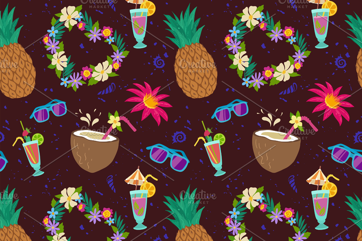 Tropical Beach Freehand Drawings, a Decorative Illustration by Adiemus (Photo 6 of 7)