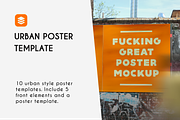 Urban Poster Mockups, a Presentation Template by khoai_tây (Thumbnail 1 of 7)