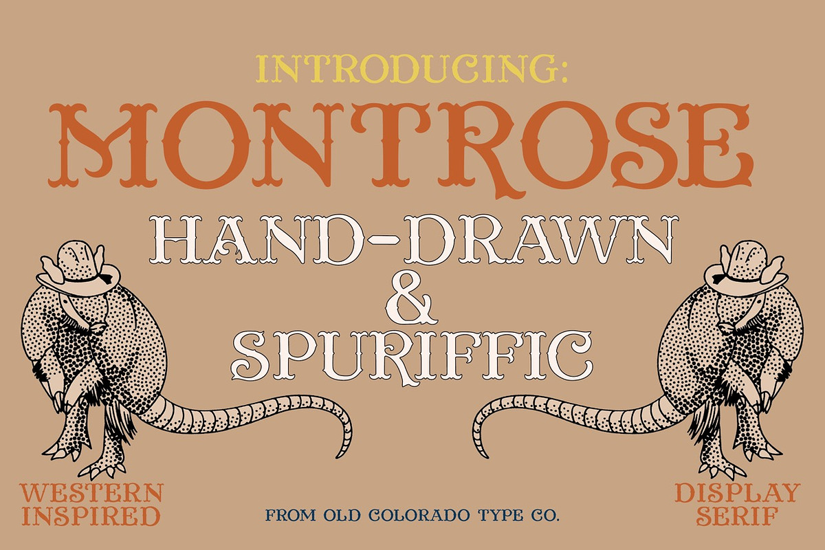 Montrose- Western Spur Serif, a Serif Font by Old Colorado Type Co. (Photo 1 of 5)
