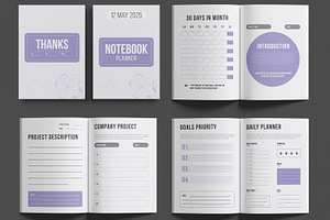 Creative Notebook Planner Template