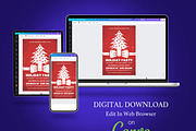 Christmas Party Flyer Template, a Flyer Template by Four C Graphic (Thumbnail 5 of 10)