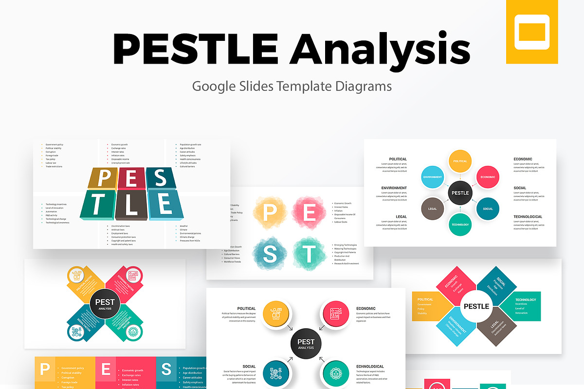 PESTLE Analysis Google Slides, a Presentation Template by SlideOne (Photo 1 of 7)