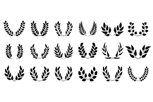 A set of laurel wreath designs, an Object Illustration by Woters little shop