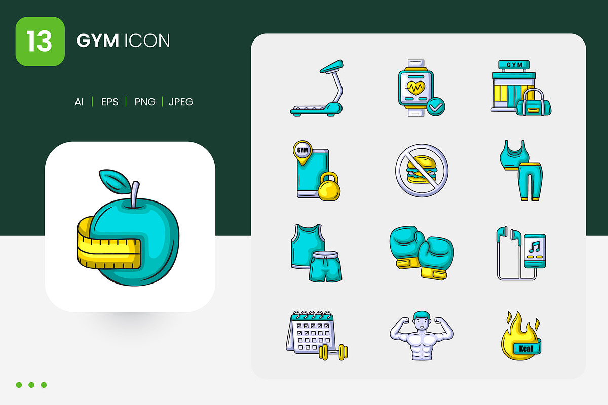 GYM Icon Set, a Duotone Icon by shin_std