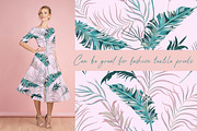 Palm leaves vector seamless pattern, a Pattern Graphic by FleurArt (Thumbnail 9 of 9)