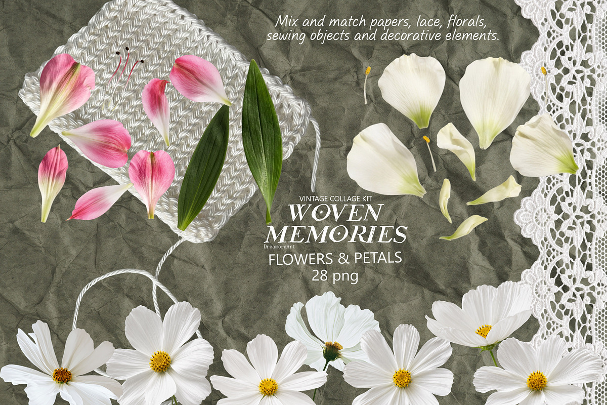 Woven Memories Vintage Ephemera Kit, an Object Graphic by DreamoraArt (Photo 2 of 11)