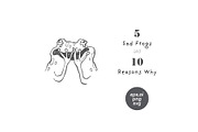 Frog Line Art Prints, an Illustration by Anastasiya Klempach (Thumbnail 1 of 11)