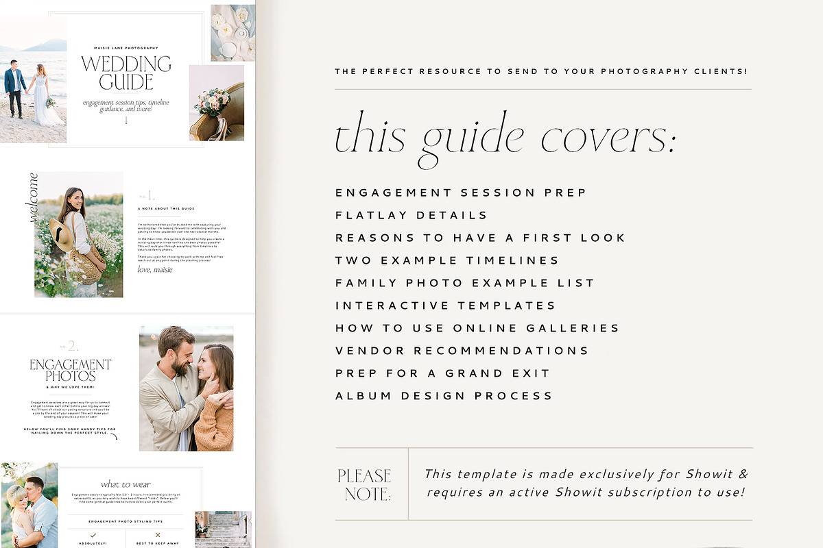 Showit Wedding Guide Template, a Websites & App Template by Rachel Kick (Photo 3 of 4)