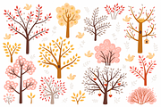 Whimsical Trees Clipart, a Decorative Illustration by Anna Studio (Thumbnail 8 of 12)