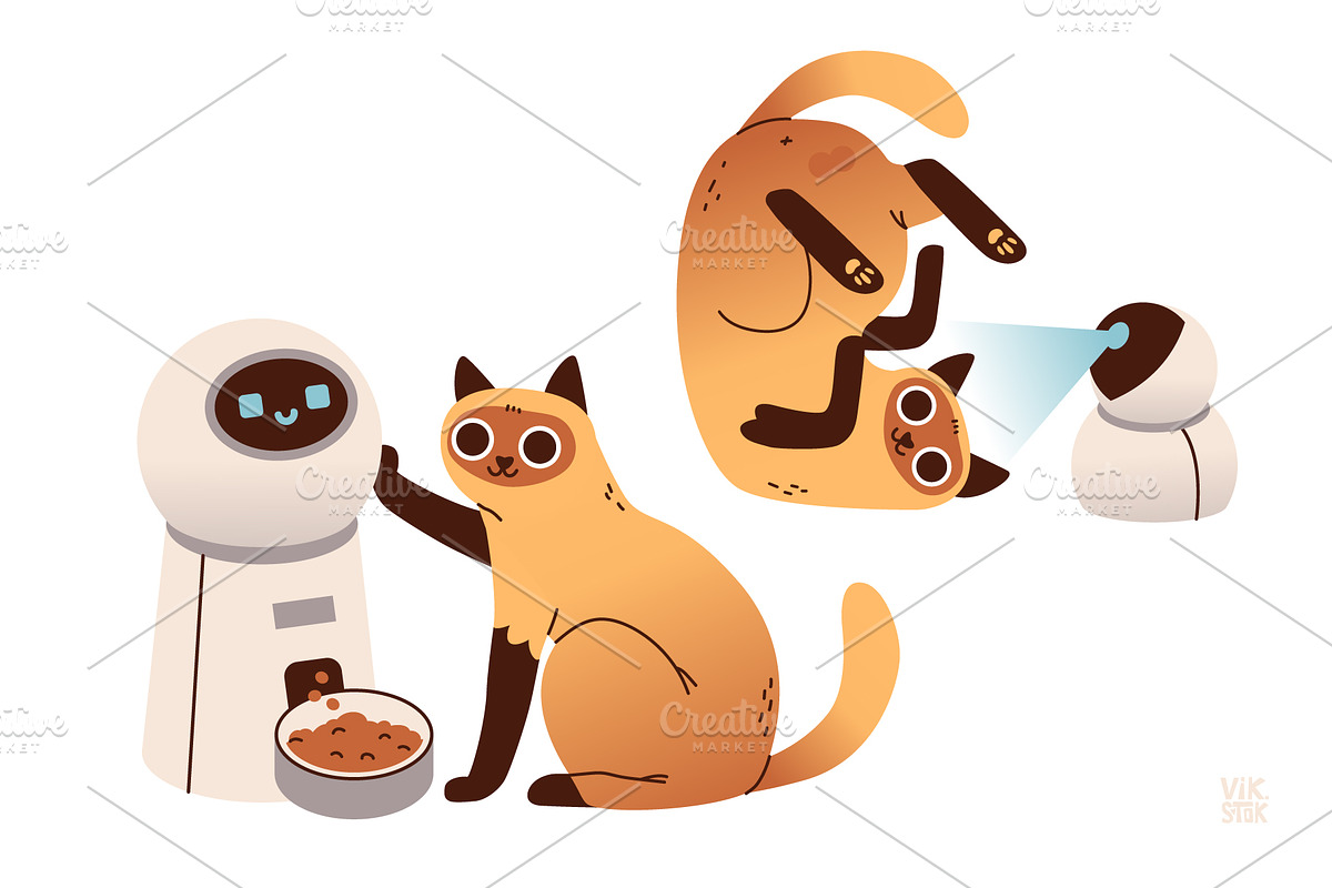 Cats & Gadgets Collection, an Animal Illustration by vik.stock (Photo 4 of 6)
