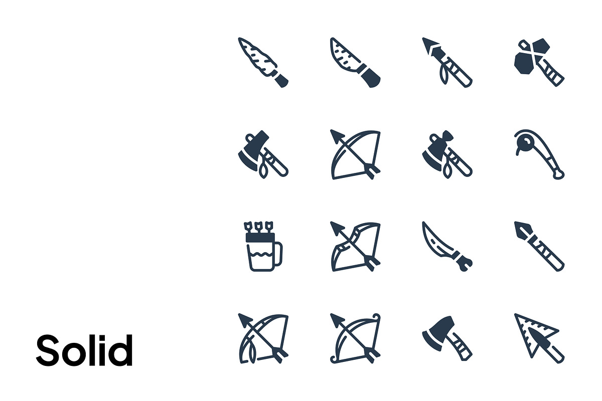 Native American Hunting Tools Icon, an Outline Icon by Eklip Studio (Photo 4 of 4)