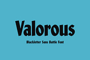 Valorous Display Font, a Sans Serif Font by Bart Wesolek (Thumbnail 1 of 10)