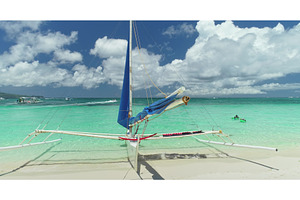 Traditional paraw sailboat resting, a Nature Photo by Goinyk
