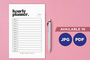 Hourly Planner For Print