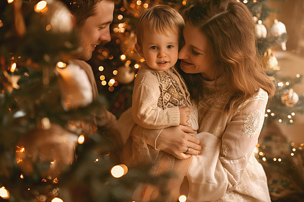 Warm Family Christmas, a Holiday Photo by Ocean Digital Art