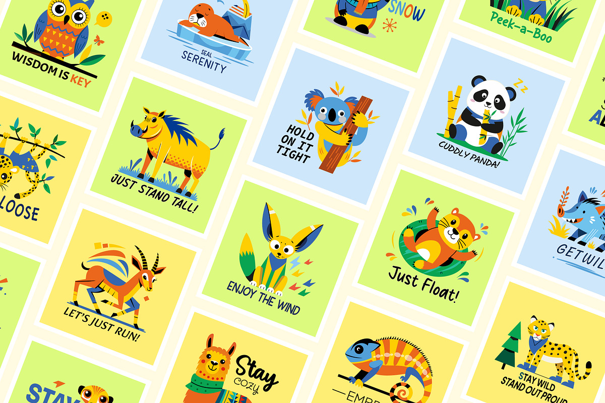 Cute Safari Animal Stickers, an Emoji Icon by Vectors Market (Photo 5 of 9)