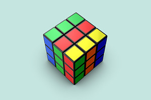 Rubik's Cube Mockup - 6 Views